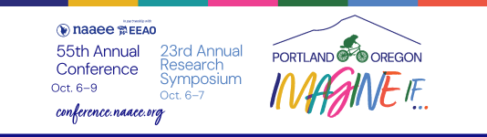 "Call for Presentations! Due April 10. Imagine If..." colorful conference promo